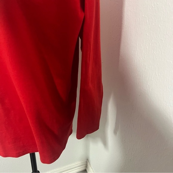 Vintage IB DIFFUSION Artsy Red Large Women Scoop Neck Blouse Embellished Cotton - Picture 4 of 10